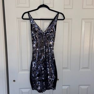 EXPRESS Black sequence dress
